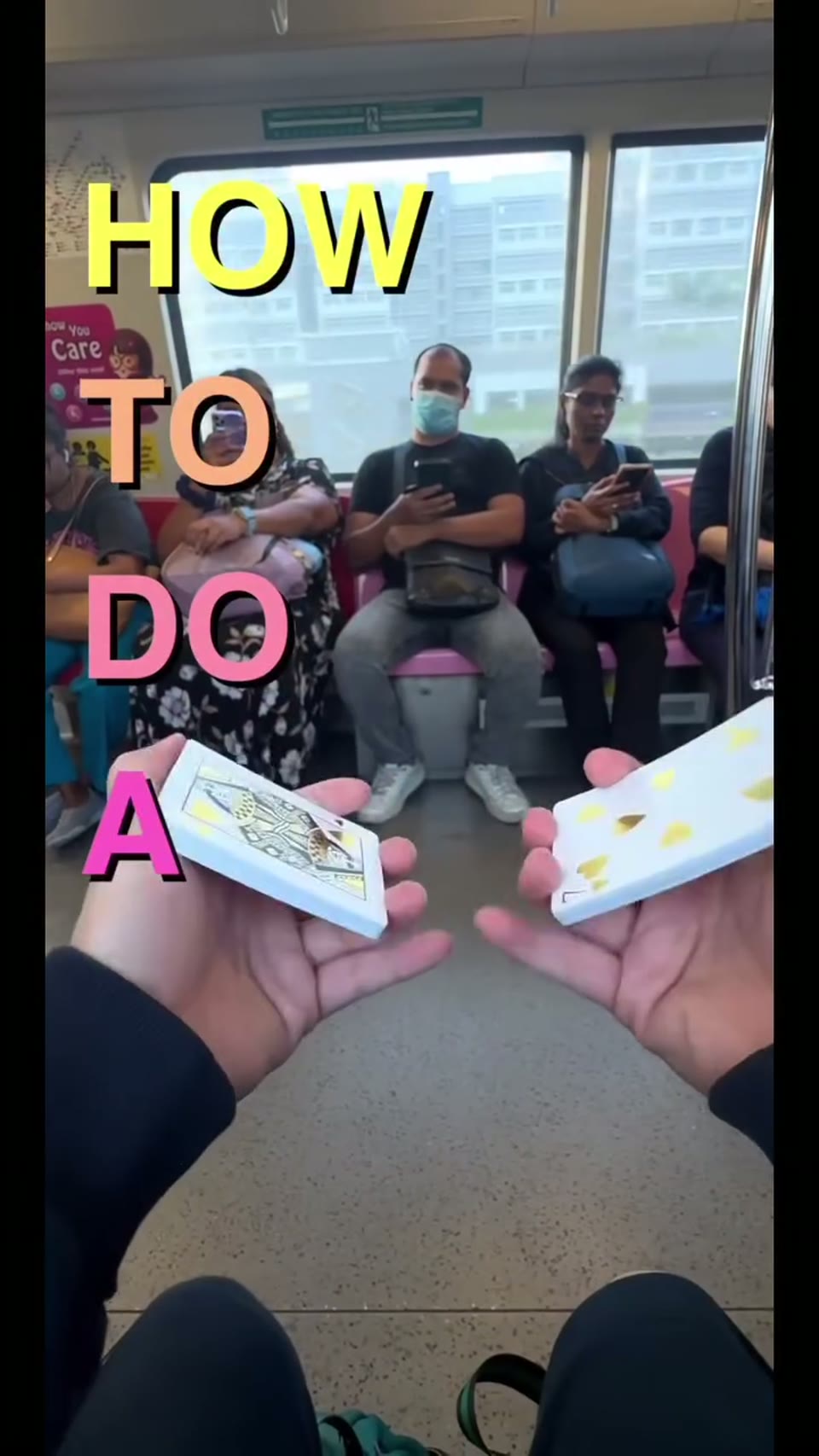 Riffle shuffle tutorial! #cardistry #pov #singapore · 视频画面