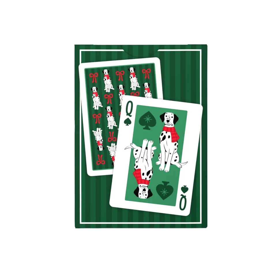 Dalmatian Holiday Playing Cards, Green · Dalmatian Holiday Playing Cards, Green · 官方图片