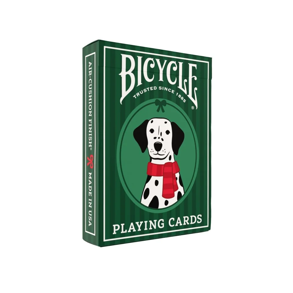 Dalmatian Holiday Playing Cards, Green · 纸牌图片
